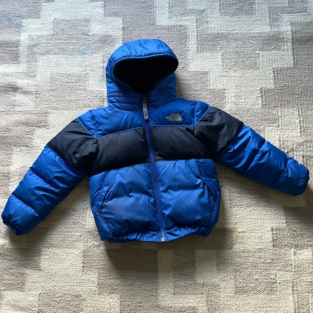 The North Face Moondoggy Blue Colorblock Jacket Toddler Boys 4T